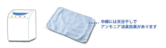 洗濯機で丸洗いできてダブルで消臭