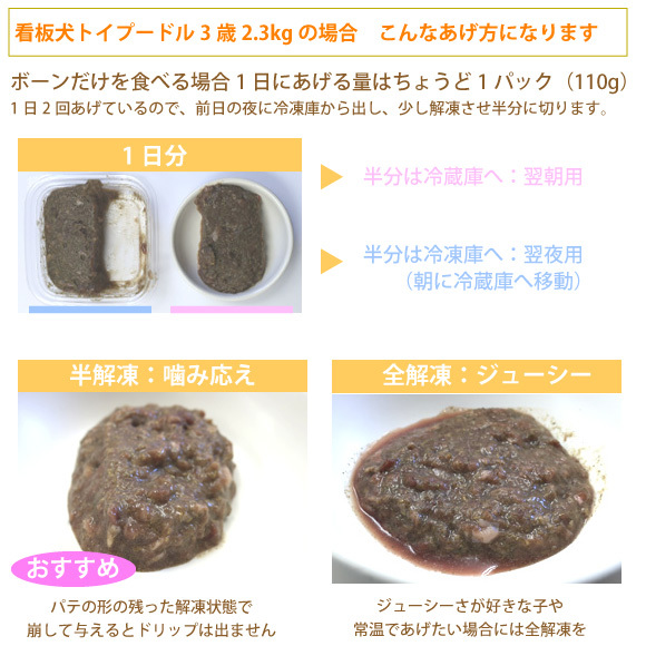 BONEの食べさせ方