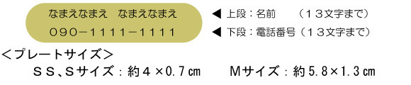 名前と連絡先の刻印について