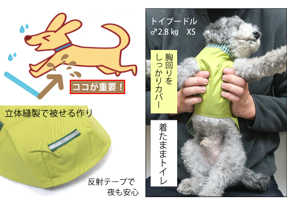 犬服・アクセサリー chaco707 WHCY 犬 服 雨具 レインコート 小型犬 カッパ 着せやすい