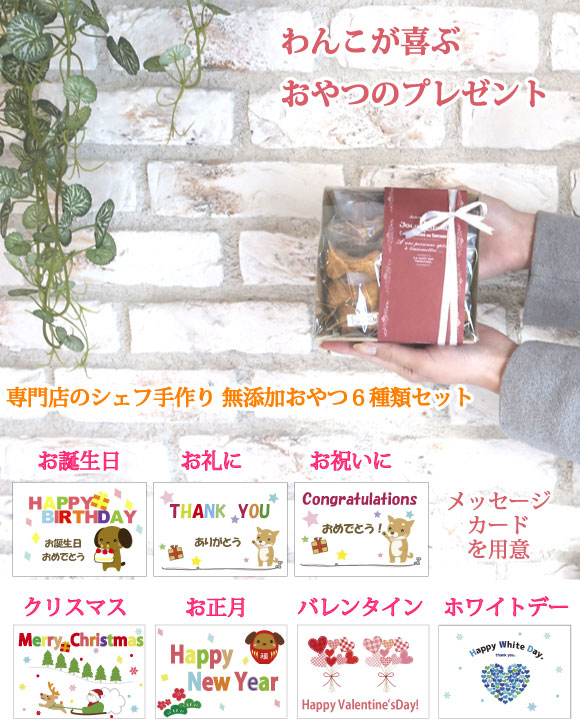 わんこが喜ぶおやつのプレゼント無添加おやつギフトセット