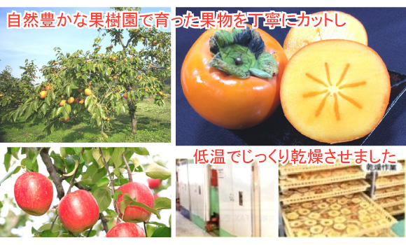 国内の果樹園で育ったフルーツを無添加で風乾燥しました