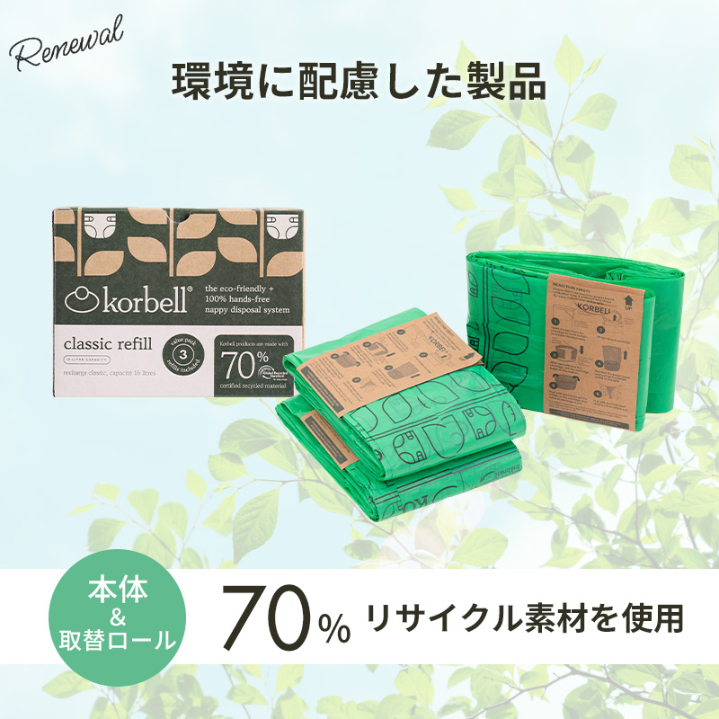 トイレ用品・ペットシーツ・おむつ komurin Pet Select by Nihonikuji (本体別売) Korbell おむつポット ECO 取替
