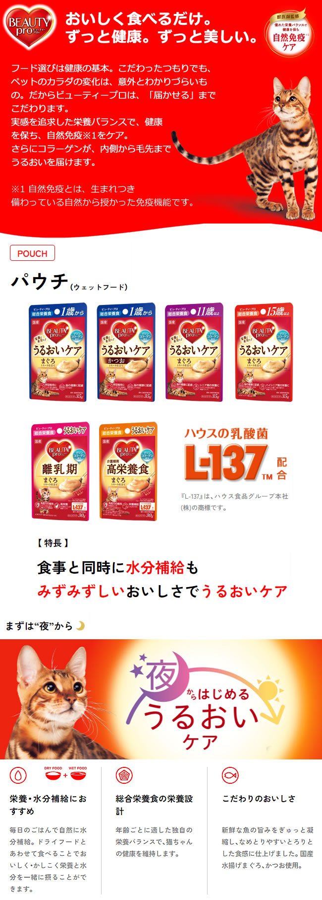 日本ペットフード ビューティープロ キャット パウチ 介護期用 高栄養