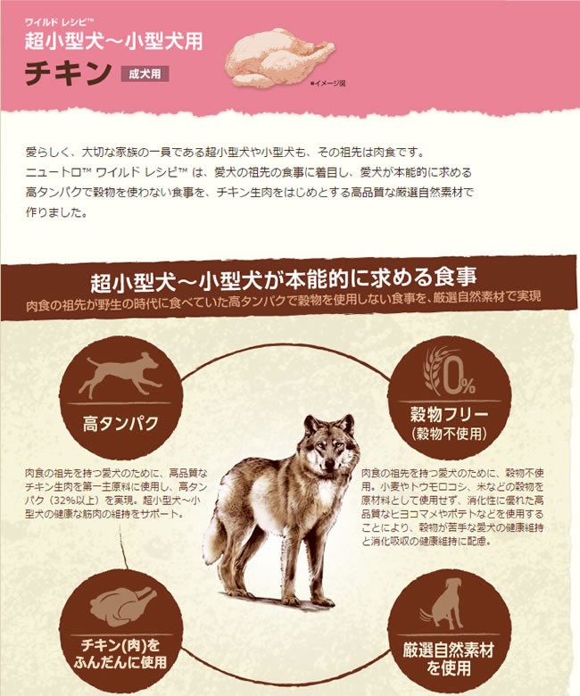 ワイルドレシピ成犬用 チキン1