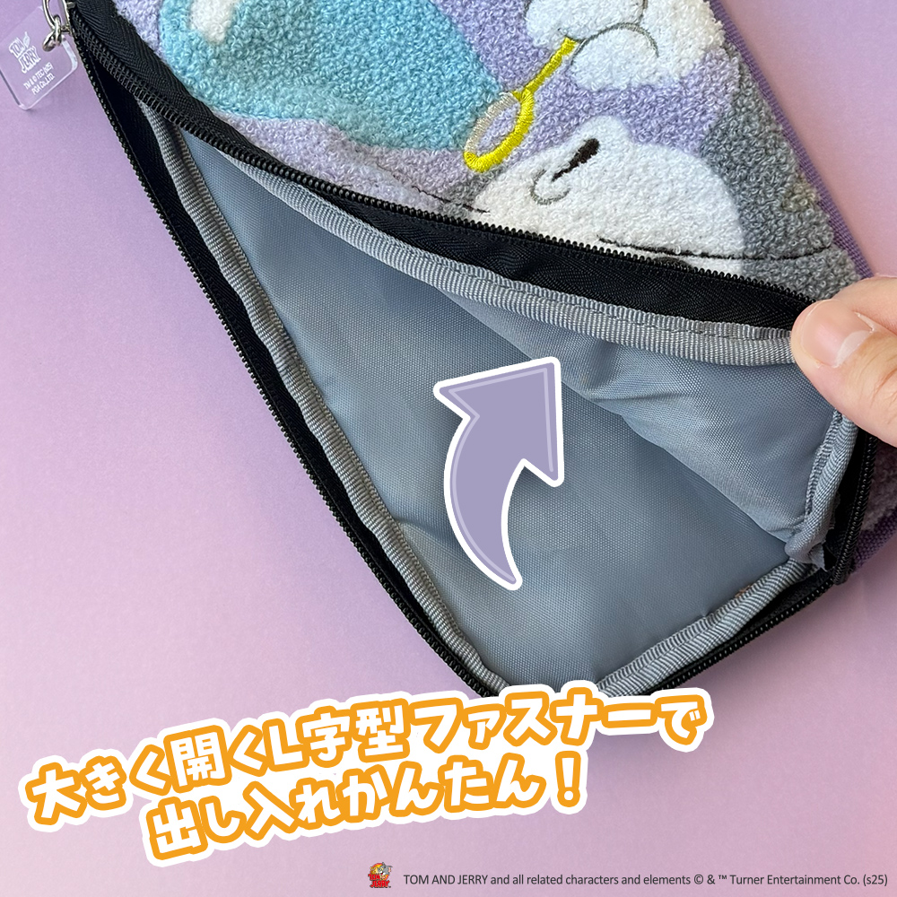 Switch2 対応 ケース ポーチ カバー サガラ刺繍 トムとジェリー 携帯