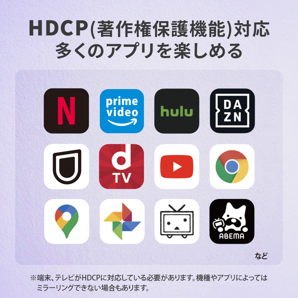 ネット配信 動画配信 HDMI ミラーリングケーブル 2m USB Type-C コネクタ HDCP 大画面 Switch2 スマホ ...