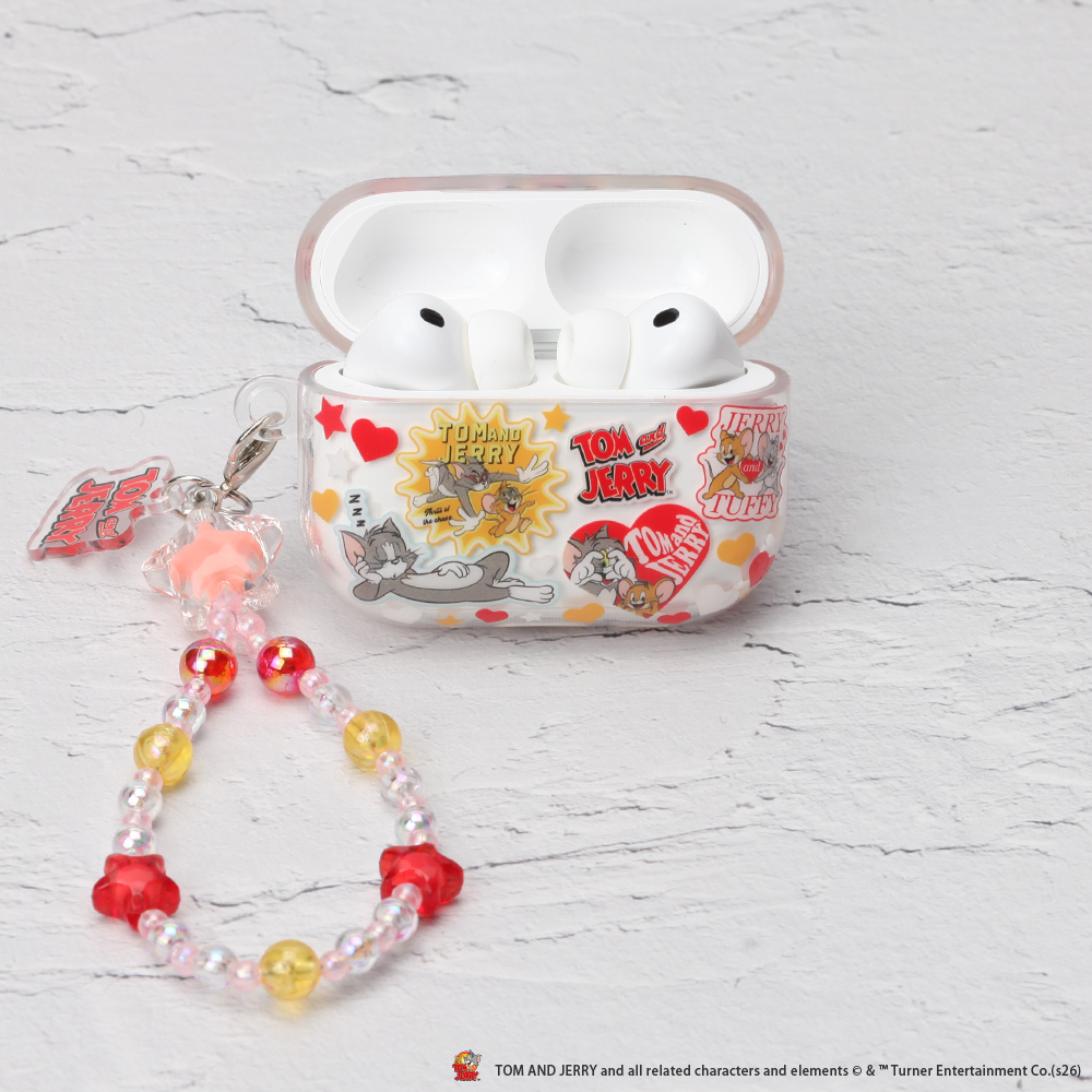 AirPods Pro3 用 ソフトケース トムとジェリー キャラクター 透明