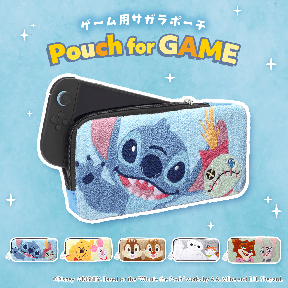 SWITCH2 対応 携帯ゲーム 用 サガラ 刺繍 ポーチ ケース キャラクター