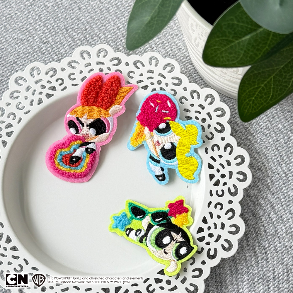 ステッカー サガラ 刺繍 パワーパフガールズ パワパフ キャラクター
