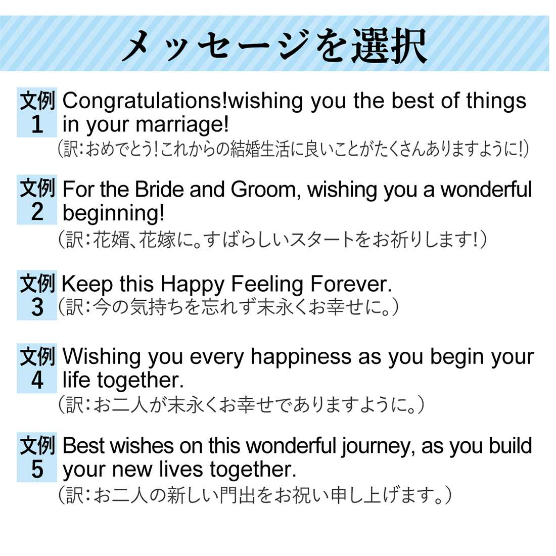 メッセージを選択