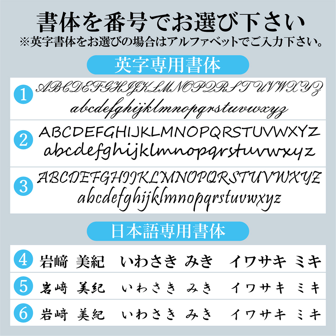 書体の選択