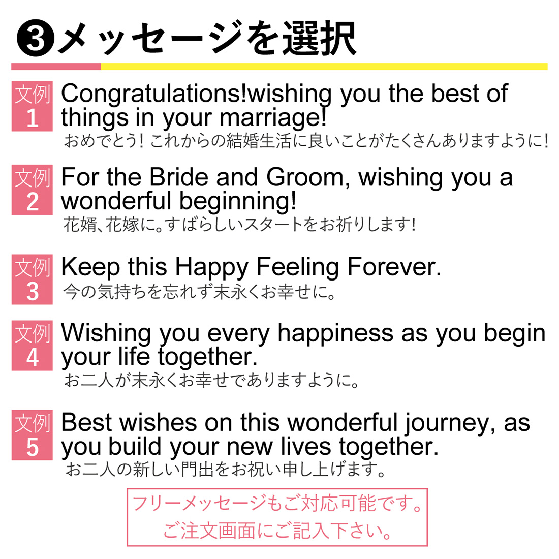 メッセージを選択