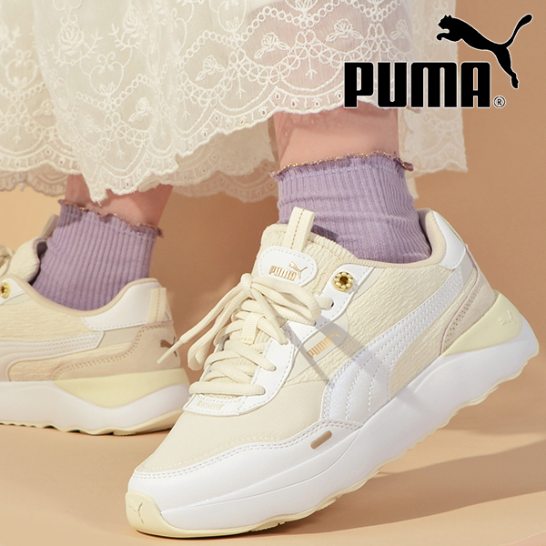 川口春奈着用 プーマ レディース 厚底 スニーカー PUMA ランテイムド