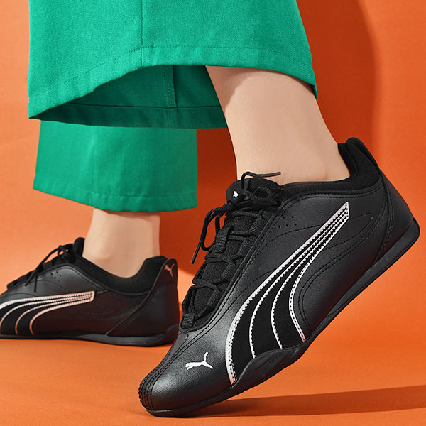 ※美品※PUMA ブラック スニーカーローファー　厚底 PUMA｜ローファー LOAFYR WOMENS シューズ スニーカー 厚底