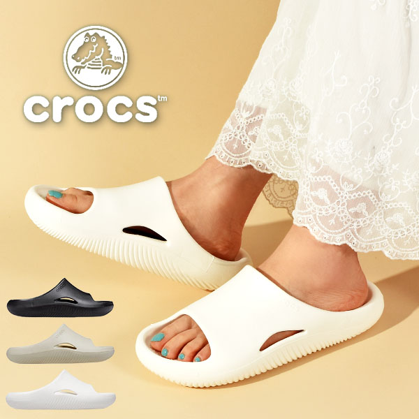 代引可】 新品 crocs mellow clog グリーン リカバリーサンダル us8