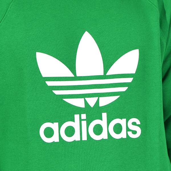 30%off アディダス メンズ レディース スウェット トレーナー adidas TREFOIL CREW ビッグロゴ グリーン 緑  ORIGINALS オリジナルス 2023秋冬新作 EEP77