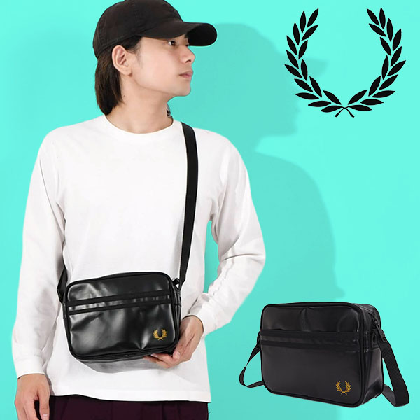 FRED PERRY（フレッドペリー） スクエア ミニショルダーバッグ メンズ