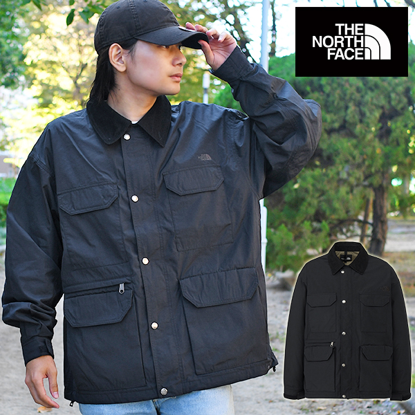 THE NORTH FACE コーデュロイ襟ジャケット Lサイズ グレー np72535-1.jpg
