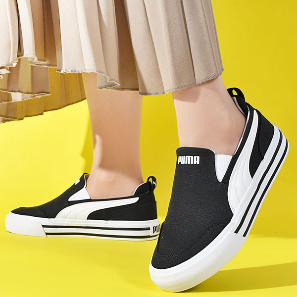 PUMA プーマ レディース スリッポン スニーカー コート
