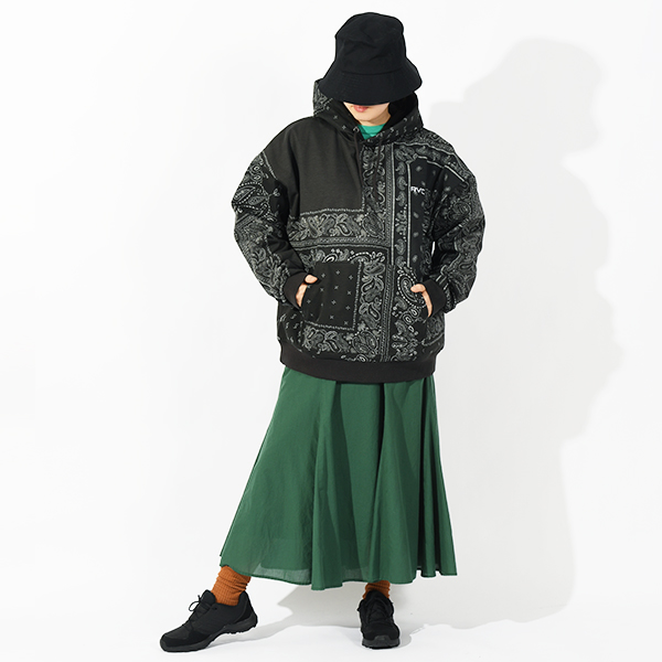 RVCA 35%off プルオーバーパーカー ルーカ メンズ バンダナ柄 裏