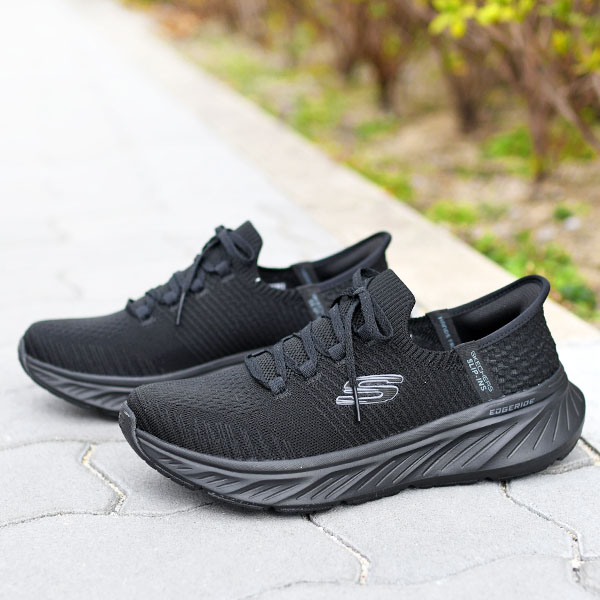 送料無料 スニーカー スリッポン ローカット レディース SS 春夏 新作 夏新作 秋新作 人気 流行 定番 2025 スケッチャーズ SKECHERS 150470 スリップインズ ハンズフリー リラックスドフィット エッジライド 手を使わずに履ける シューズ 黒 靴 ブラック 幅広 SKECHERS（スケッチャーズ） 29%off 手を使わずにスッと履ける