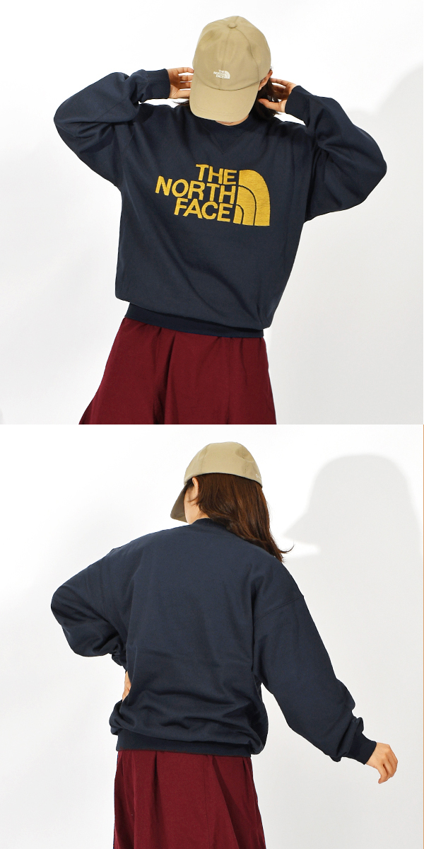 ノースフェイス 裏フリース スウェット トレーナー メンズ レディース THE NORTH FACE ジャガード ハーフドーム クルー  NT62438 ノースフェイス 裏フリース スウェット トレーナー メンズ