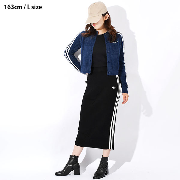 adidas Originals アディダス ニット素材 レディース ロングスカート