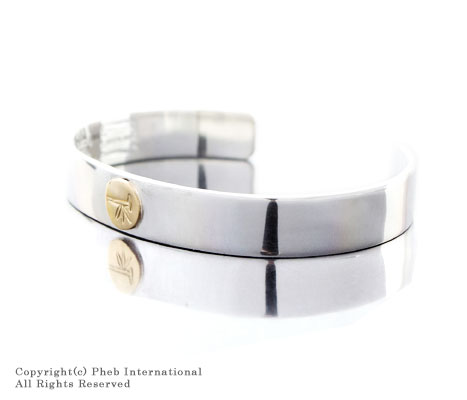 フラットヘッド The Flat Head平打18金 シルバーバングル K18shb 01の通販ページ アンドフェブストア Andpheb Stor E 通信販売