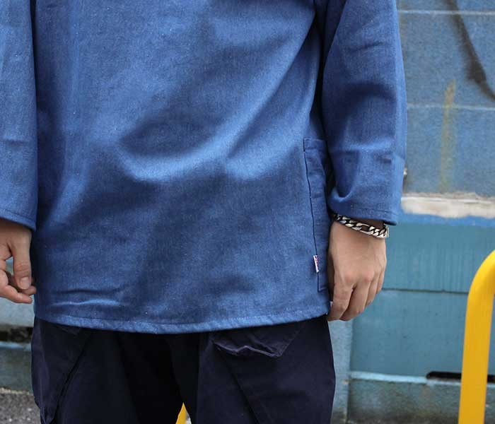 NEWLYN SMOCKS インディゴデニムフィッシャーマンスモック 
