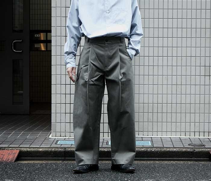 STUDIO NICHOLSON コットンツイル ボリュームパンツ 22AW-