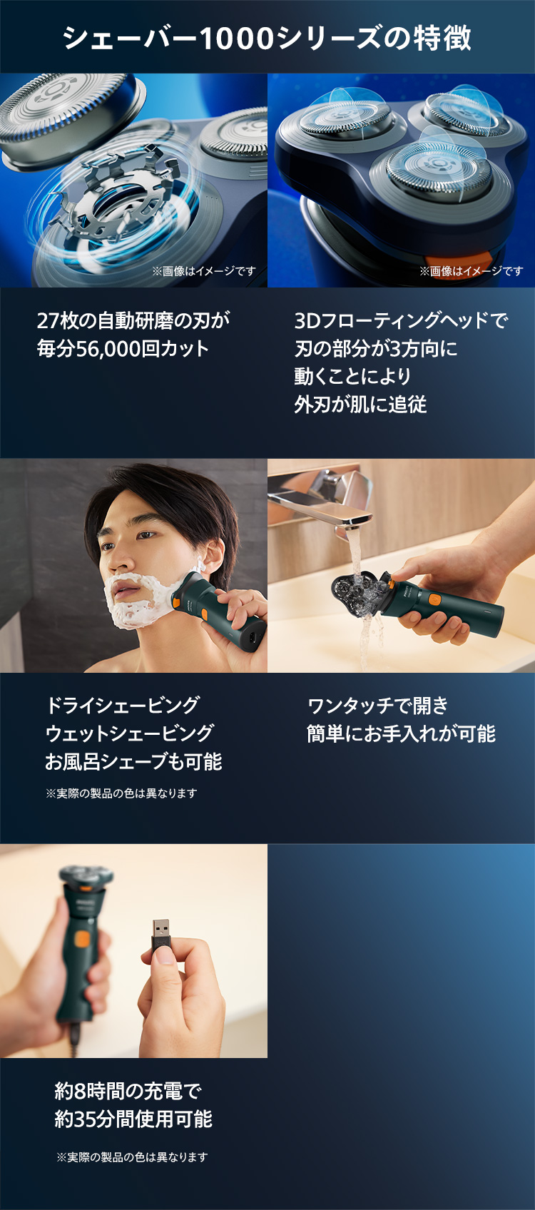 シェーバー1000シリーズの特徴