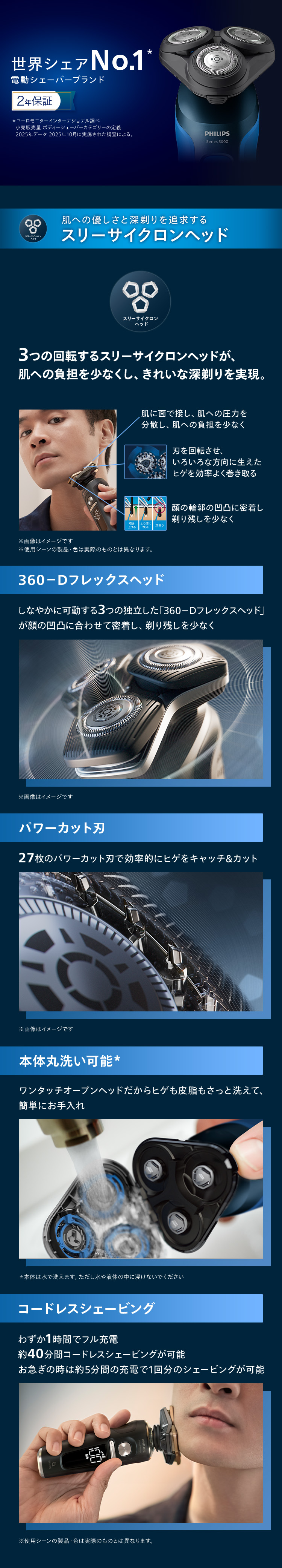Philips（フィリップス） 髭剃り 電動シェーバー メンズ 電動 S5000