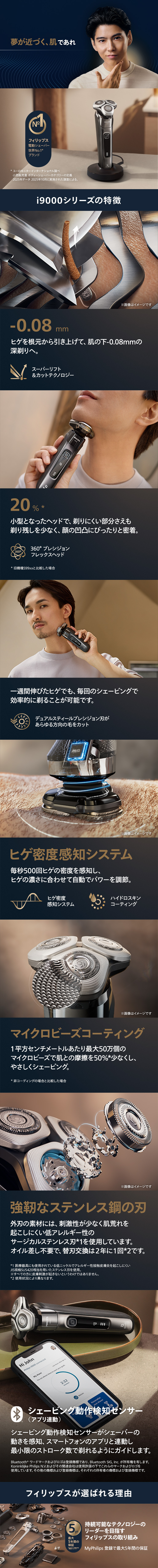 Philips（フィリップス） 髭剃り 電動シェーバー メンズ i9000シリーズ