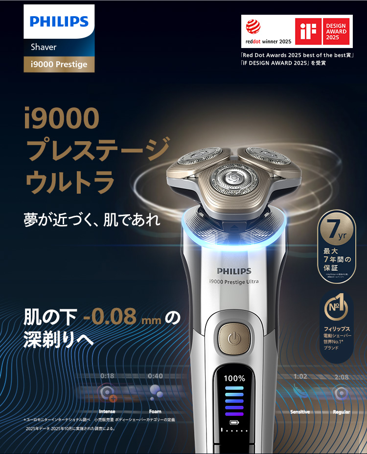 j*4様 PHILIPS XP9404／21 シェーバー i9000 未開封品 Philips（フィリップス） 【ご応募で7,000円キャッシュバック 対象購入