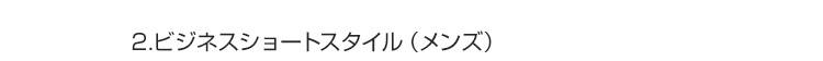 2.ビジネスショートスタイル（メンズ）