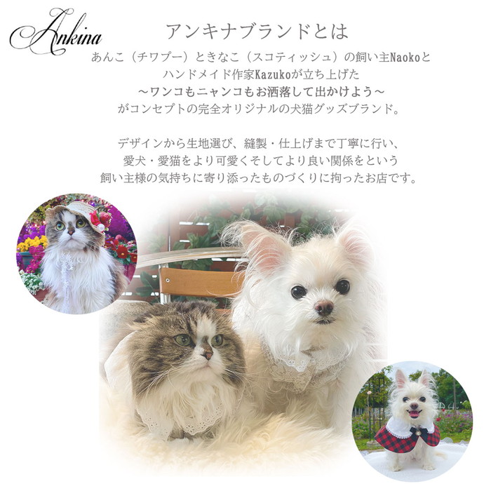 ハンドメイド Ankina いちごレースセットアップ 日本製