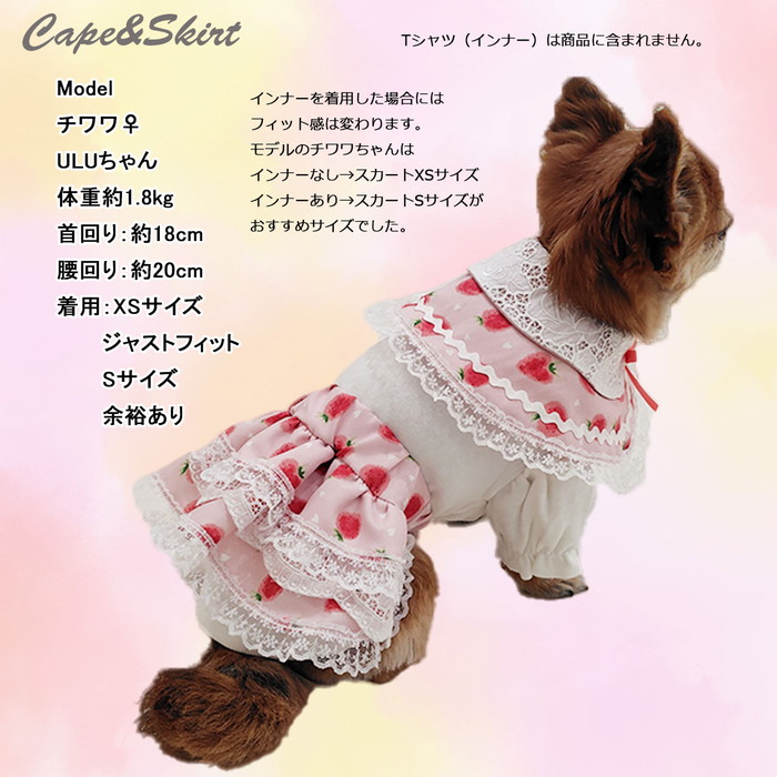 ハンドメイド Ankina いちごレースセットアップ 日本製