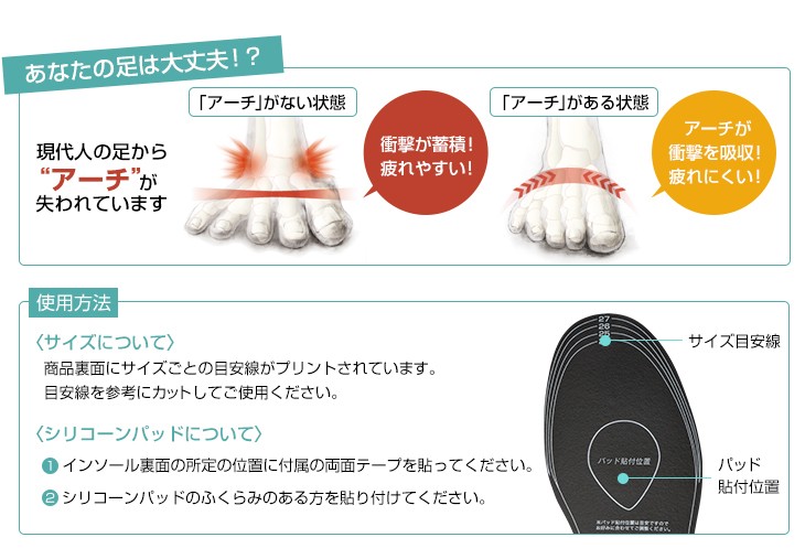 ファイテン　インソール 中足骨サポートタイプ(phiten)