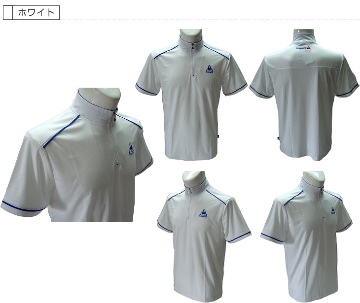 le coq sportif(ルコック) メンズ 半袖ジップシャツ/半袖シャツ ゴルフ ウェア