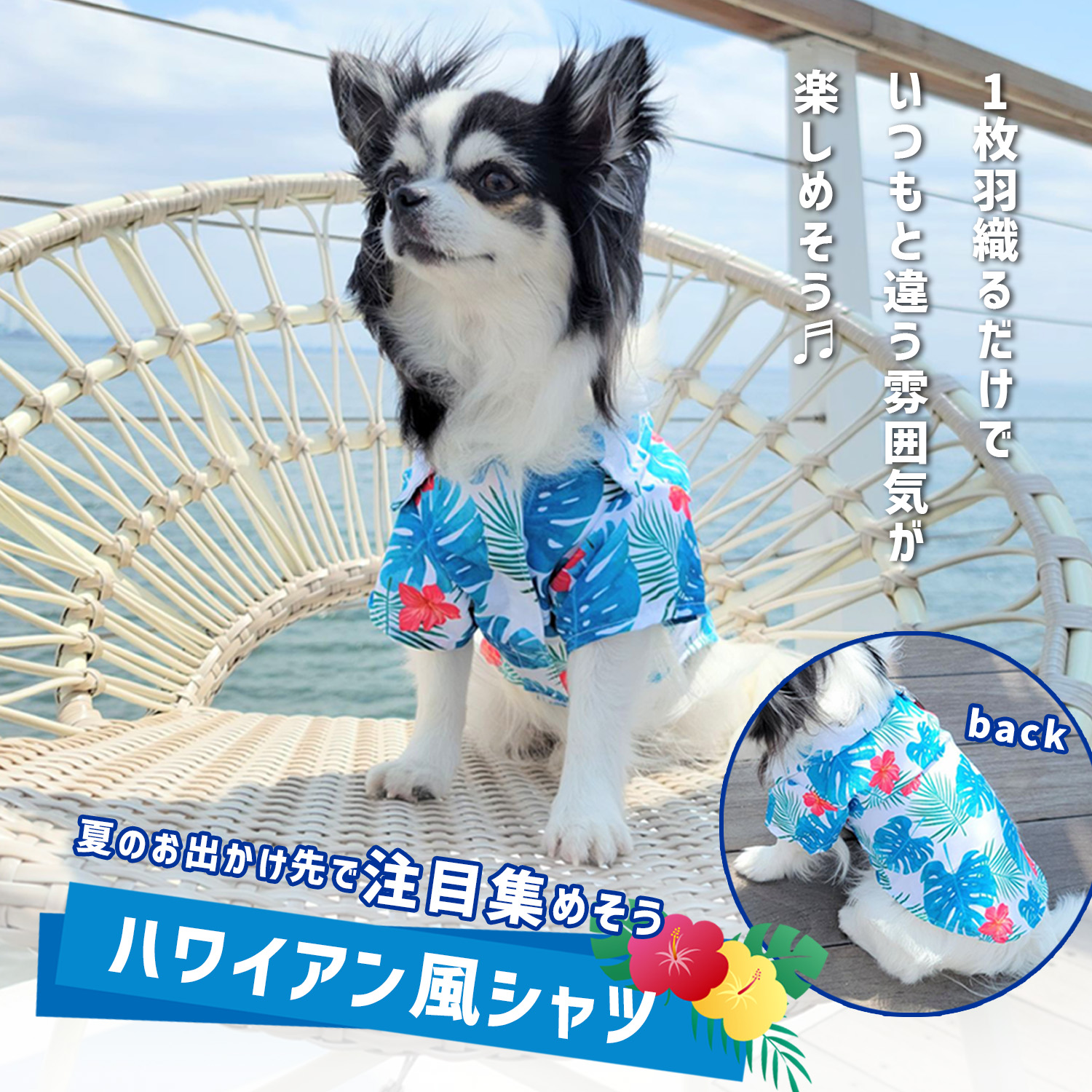 Atelier GG アロハシャツ　犬服　ボルドー 2-kw00122.jpg