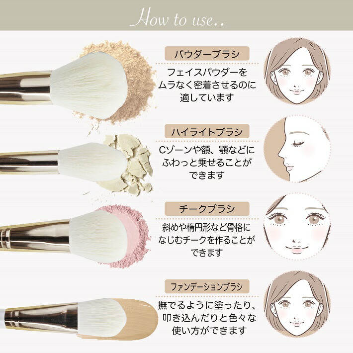 ◆フジサチ ◆プウアボーテ　リブインナー　ブラック＆ホワイト2枚セット 楽天市場】Frepice メイクブラシセット メイクブラシ 【10本 セット