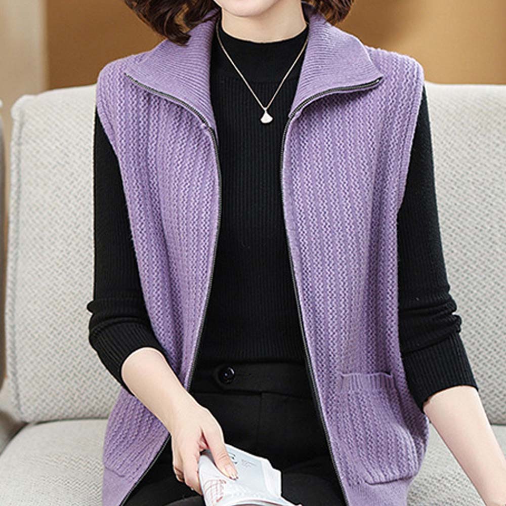 ベスト ニットベスト レディース ミセス ニット 冬 防寒 おしゃれ