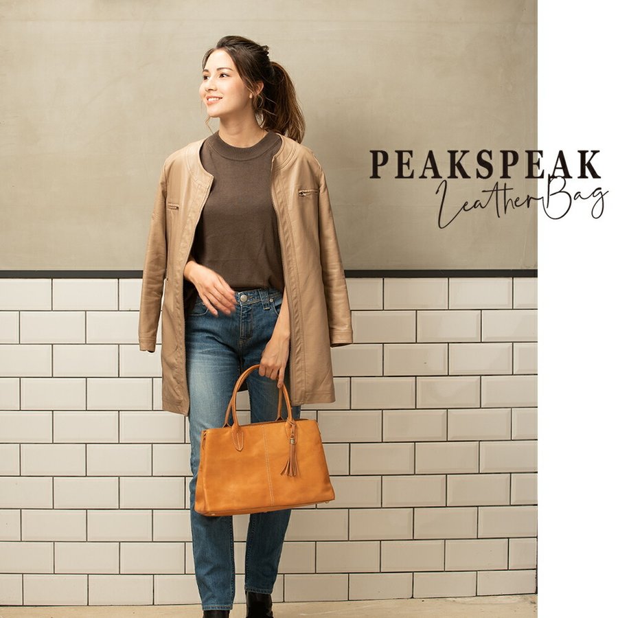 PEAKS PEAK PEAKSPEAK ピークスピーク 本革 2way トート