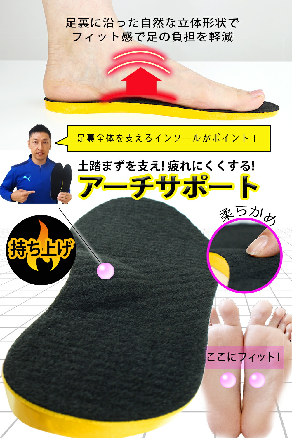 PhoenixSole 理学療法士監修 o脚矯正 インソール o脚 x脚 矯正 グッズ