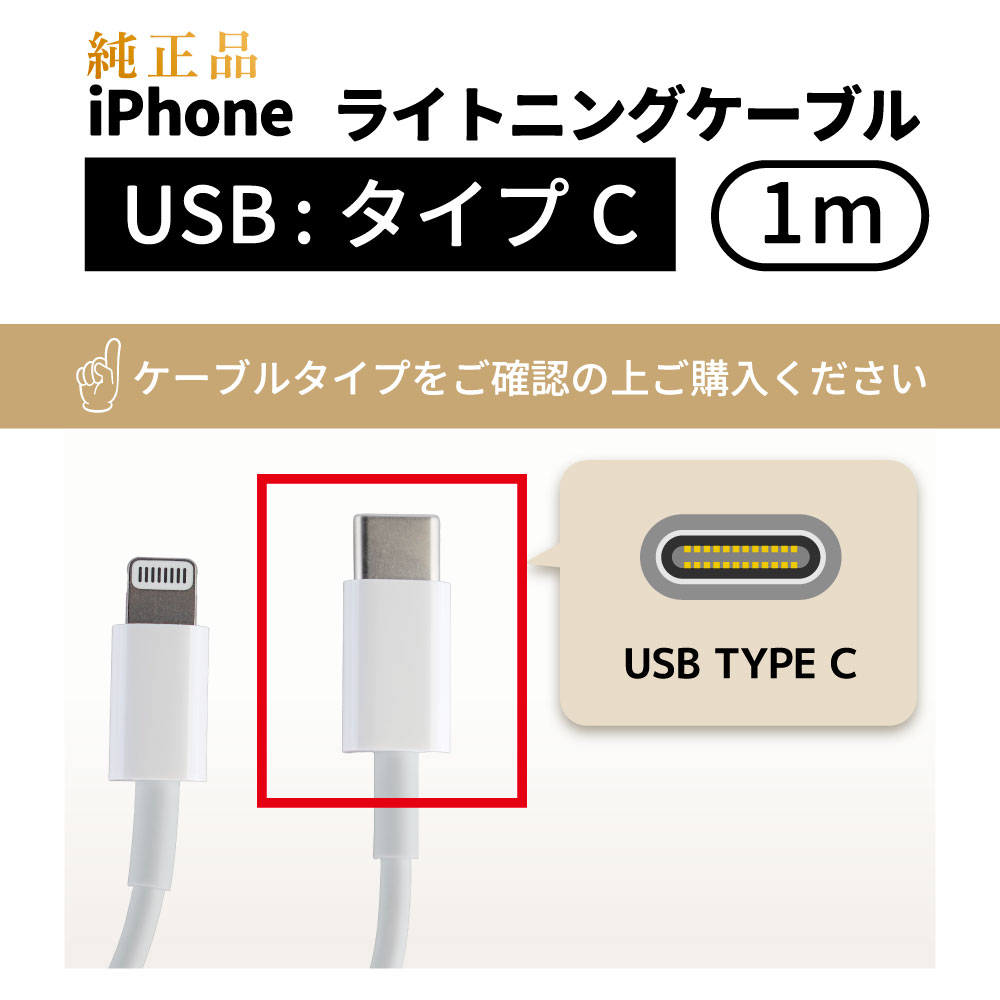 Apple 純正 ライトニングケーブル 1m アップル タイプC Lightning Type