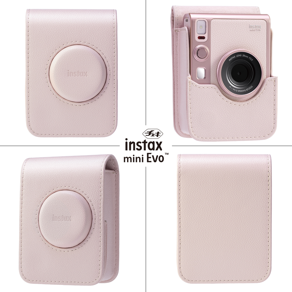 チェキ 【専用ケース付き】チェキ INSTAX mini Evo GENTLE ROSE