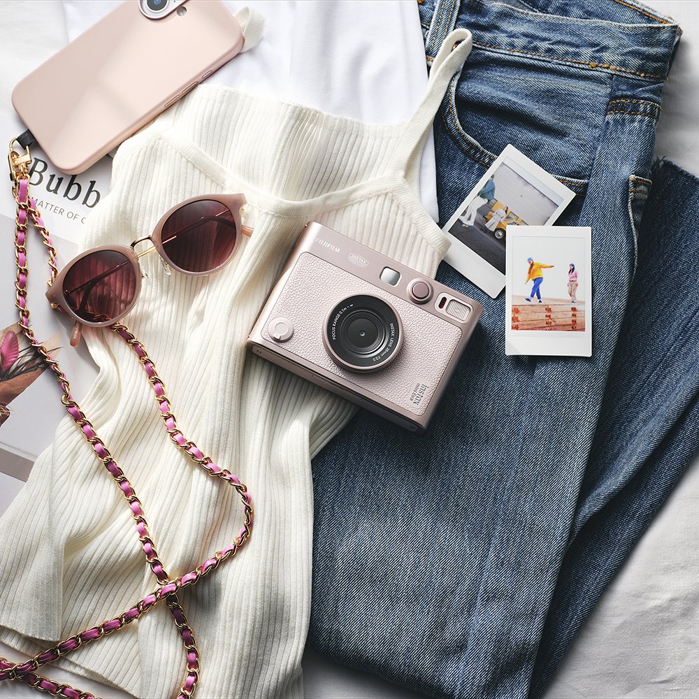 チェキ 【専用ケース付き】チェキ INSTAX mini Evo GENTLE ROSE
