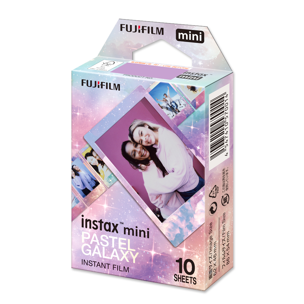 instax mini チェキ用フィルム PASTEL GALAXY 柄入り パステル
