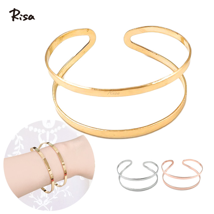 Risa バングル 金属アレルギー 対応 サージカルステンレス